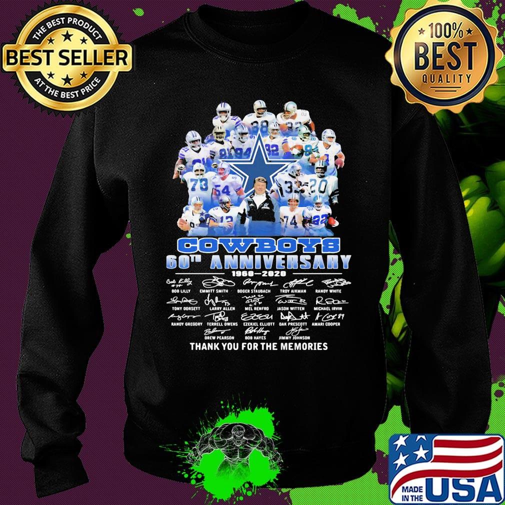 Dallas cowboys football 60th anniversary 1960 2020 thank you for the memories signatures s Sweater Dallas cowboys football 60th anniversary 1960 2020 thank you for the memories signatures s Sweater