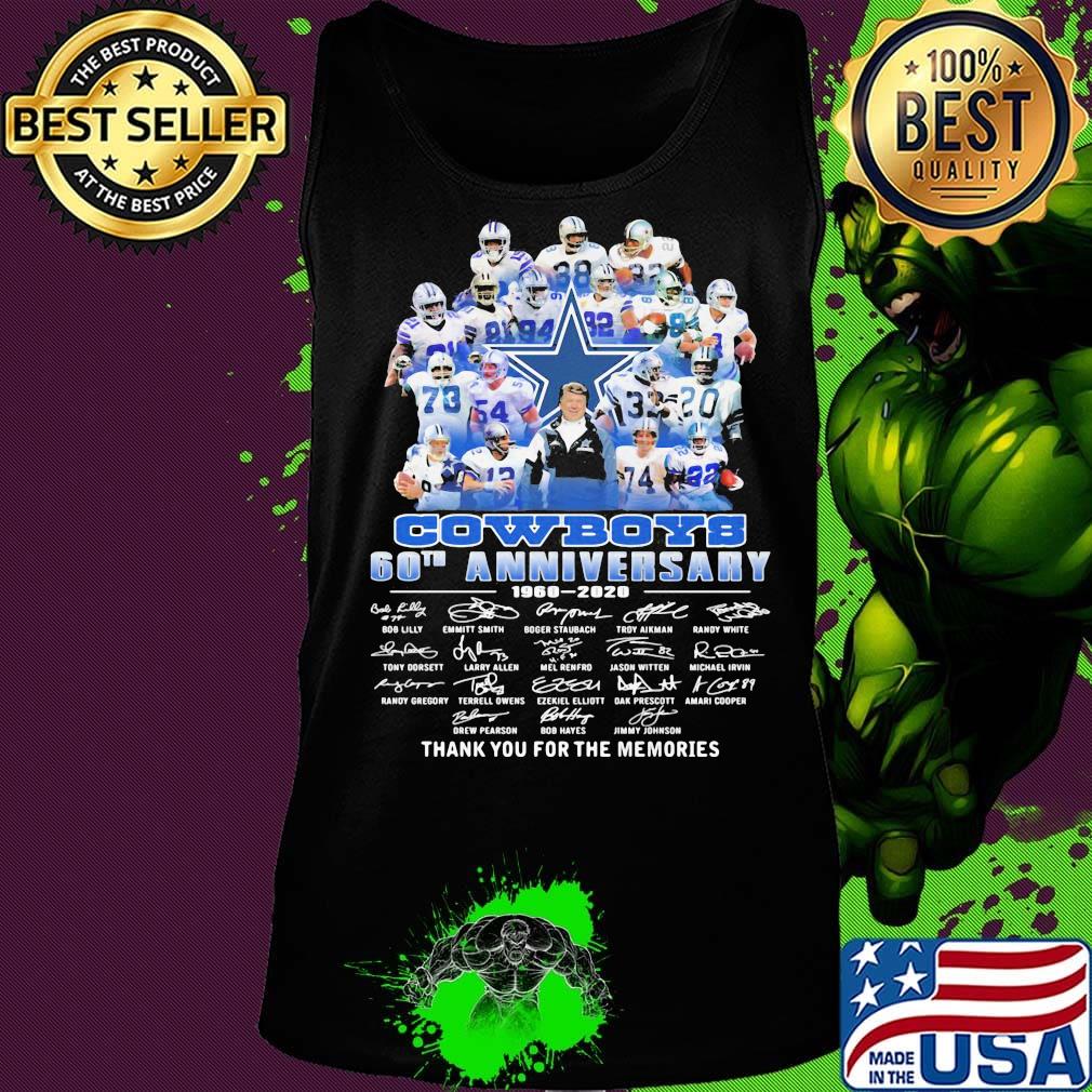 Dallas cowboys football 60th anniversary 1960 2020 thank you for the memories signatures s Tank top Dallas cowboys football 60th anniversary 1960 2020 thank you for the memories signatures s Tank top