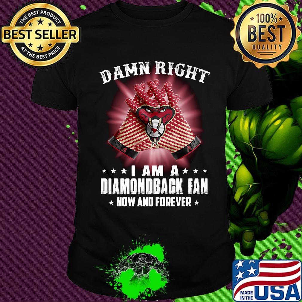 Damn right i am a arizona diamondbacks fan now and forever stars shirt