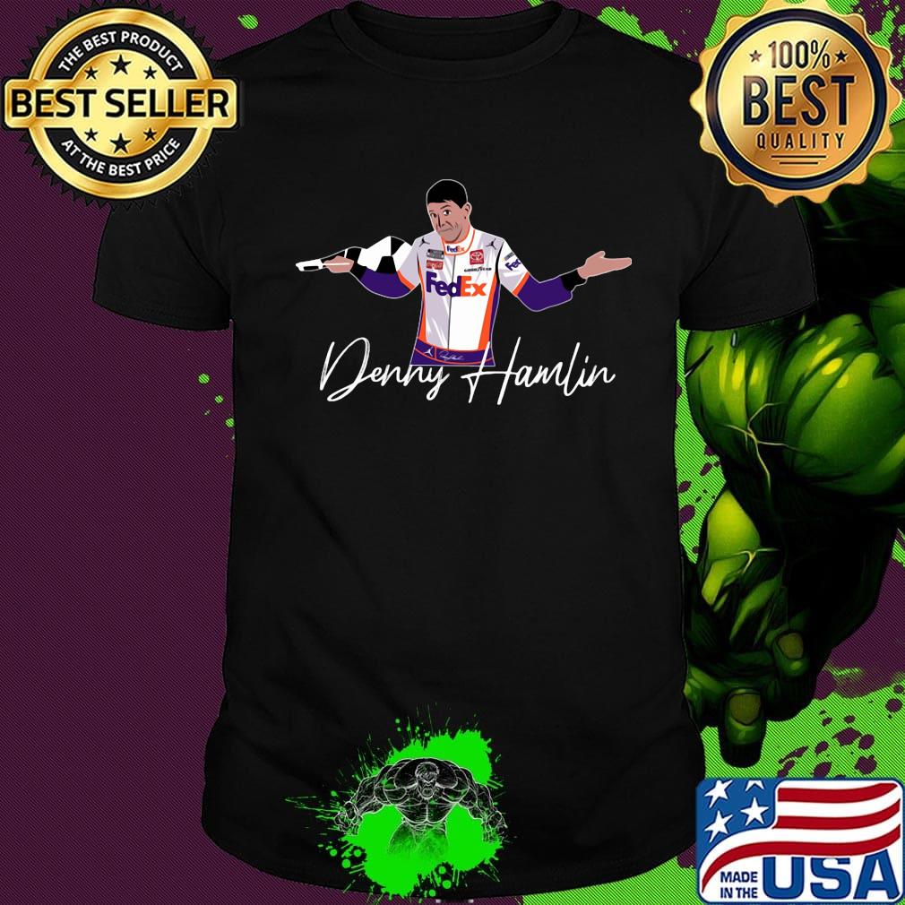 Denny Hamlin FedEx signature shirt