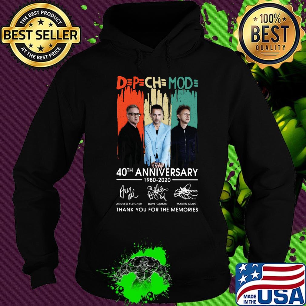 Depeche mode 40th anniversary 1980 2020 thank you for the memories signatures s Hoodie Depeche mode 40th anniversary 1980 2020 thank you for the memories signatures s Hoodie
