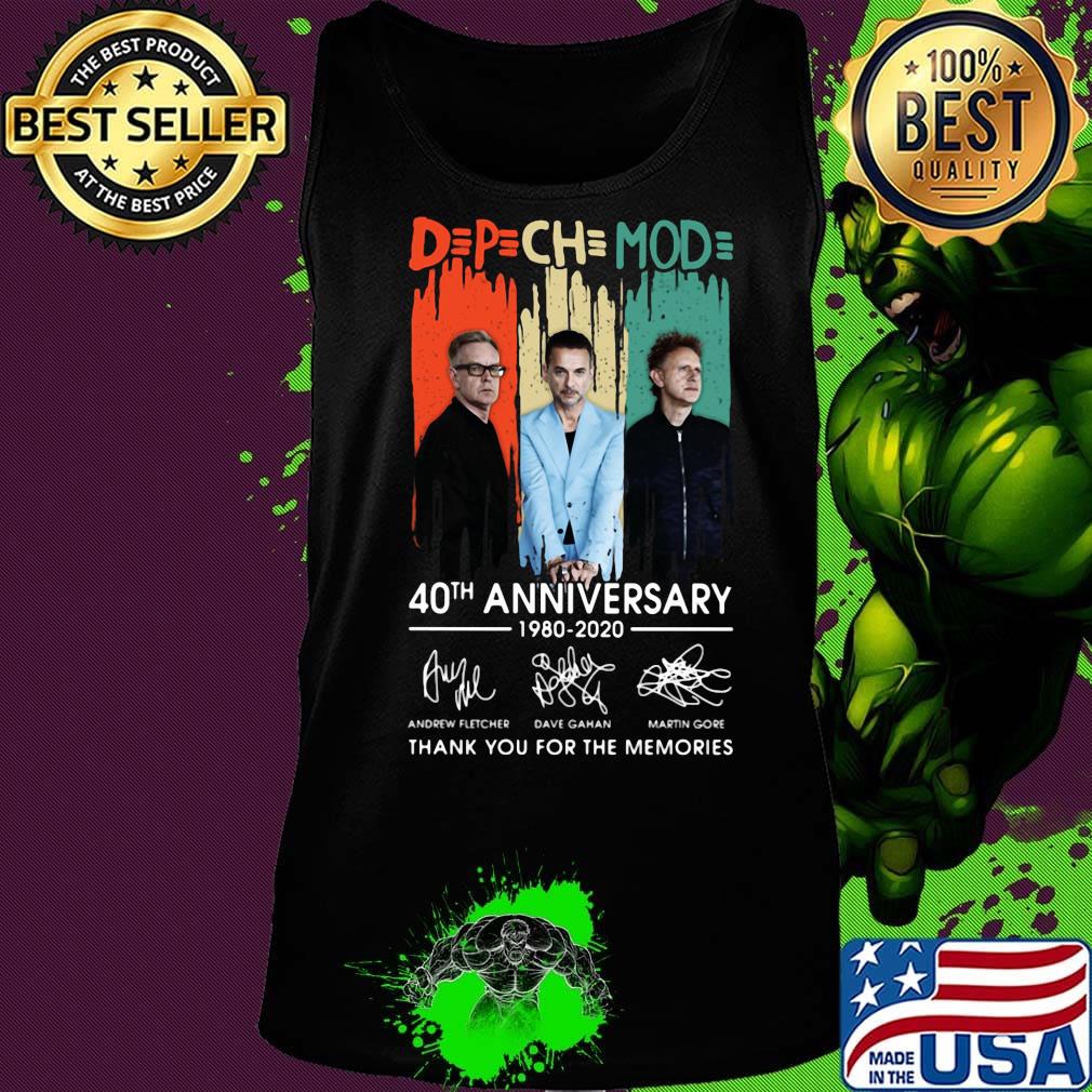 Depeche mode 40th anniversary 1980 2020 thank you for the memories signatures s Tank top Depeche mode 40th anniversary 1980 2020 thank you for the memories signatures s Tank top