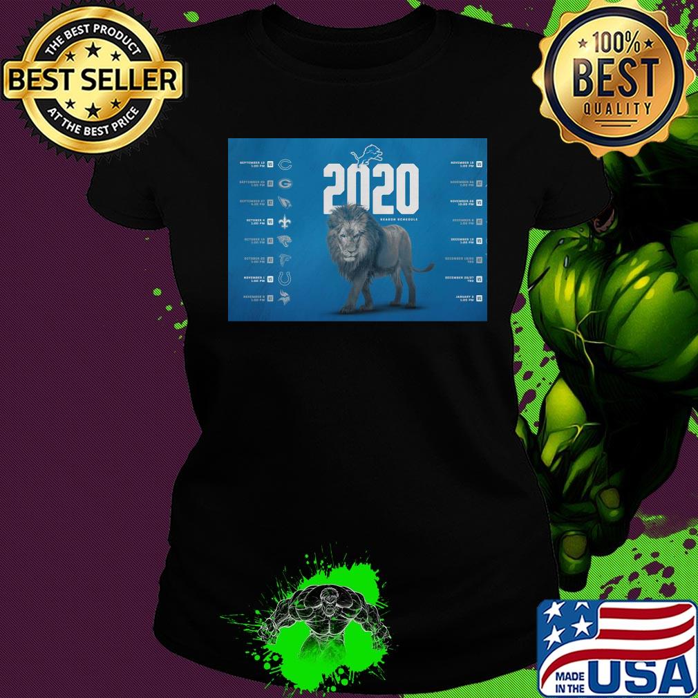 Detroit lions football 2020 season schedule s Ladies tee Detroit lions football 2020 season schedule s Ladies tee