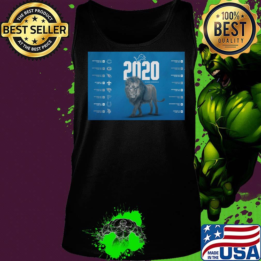 Detroit lions football 2020 season schedule s Tank top Detroit lions football 2020 season schedule s Tank top