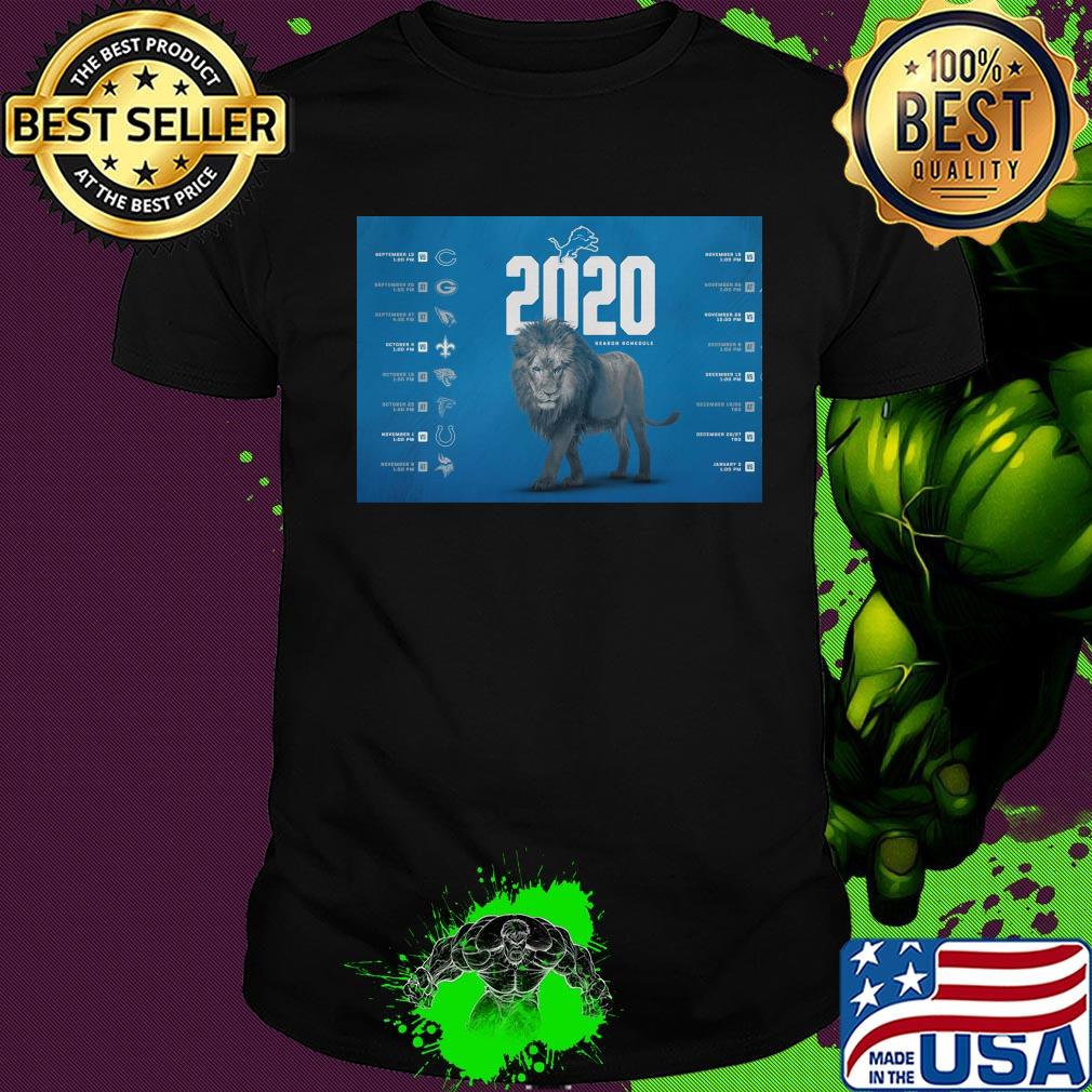 Detroit lions football 2020 season schedule shirt