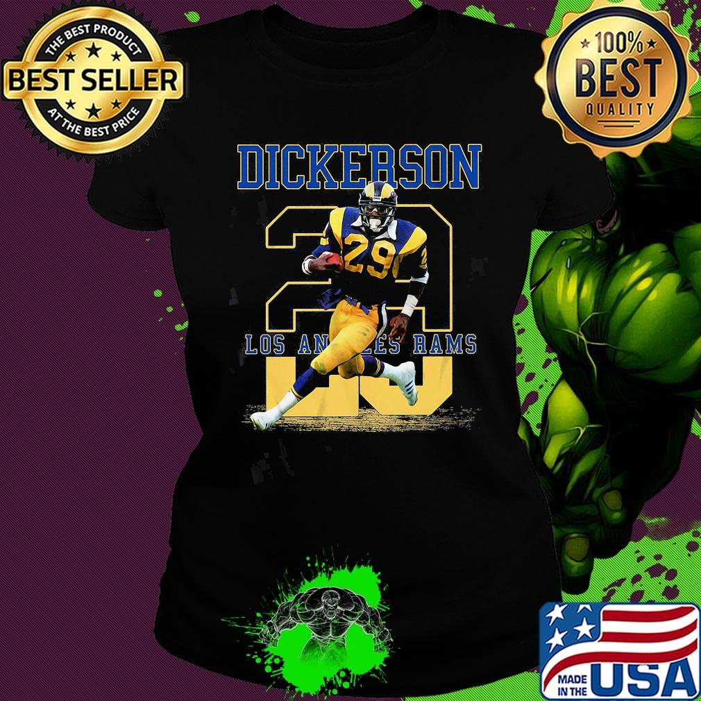Dickerson 28 los angeles rams team football player s Ladies tee Dickerson 28 los angeles rams team football player s Ladies tee