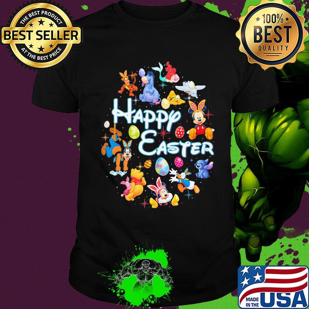 Disney characters happy easter shirt