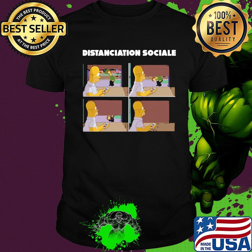 Disney homer simpson distanciation sociale shirt