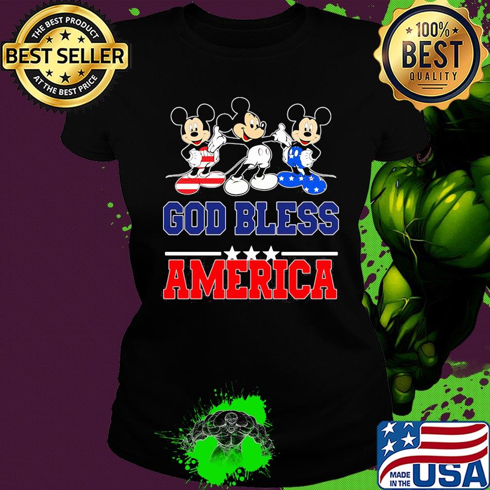 Disney mickey mouse god bless america happy independence day s Ladies tee Disney mickey mouse god bless america happy independence day s Ladies tee