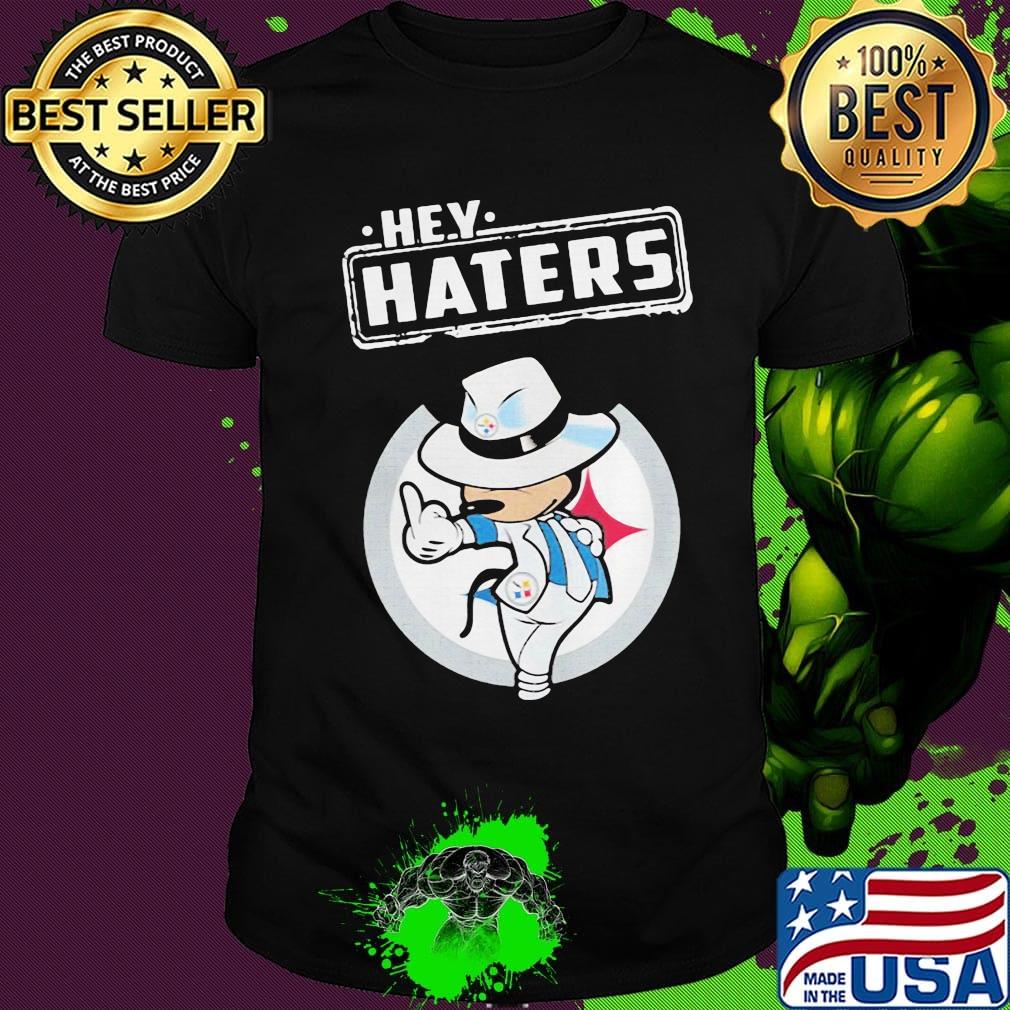 Disney mickey mousehey haters pittsburgh steelers football shirt