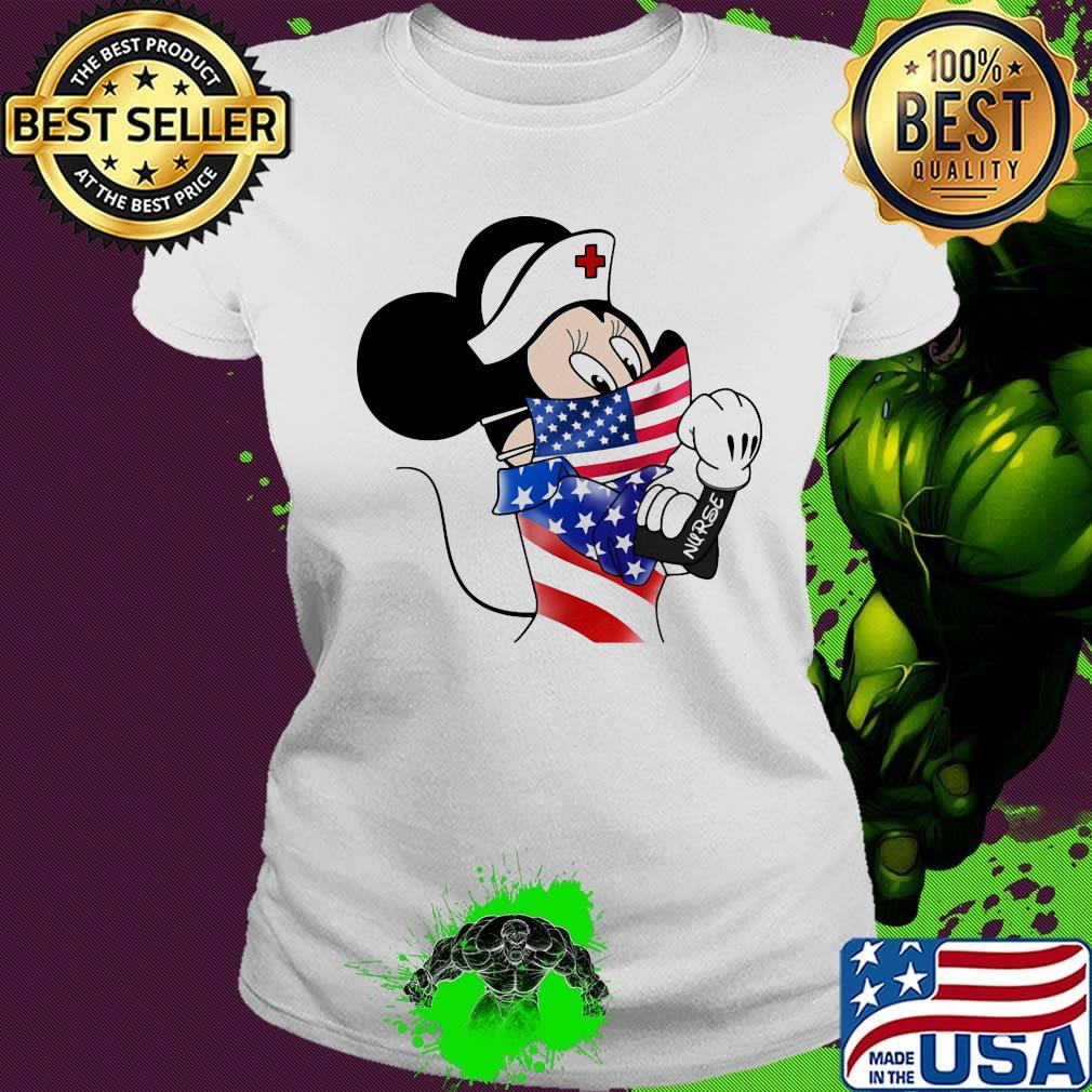 Disney minnie mouse nurse american flag independence day s Ladies tee Disney minnie mouse nurse american flag independence day s Ladies tee