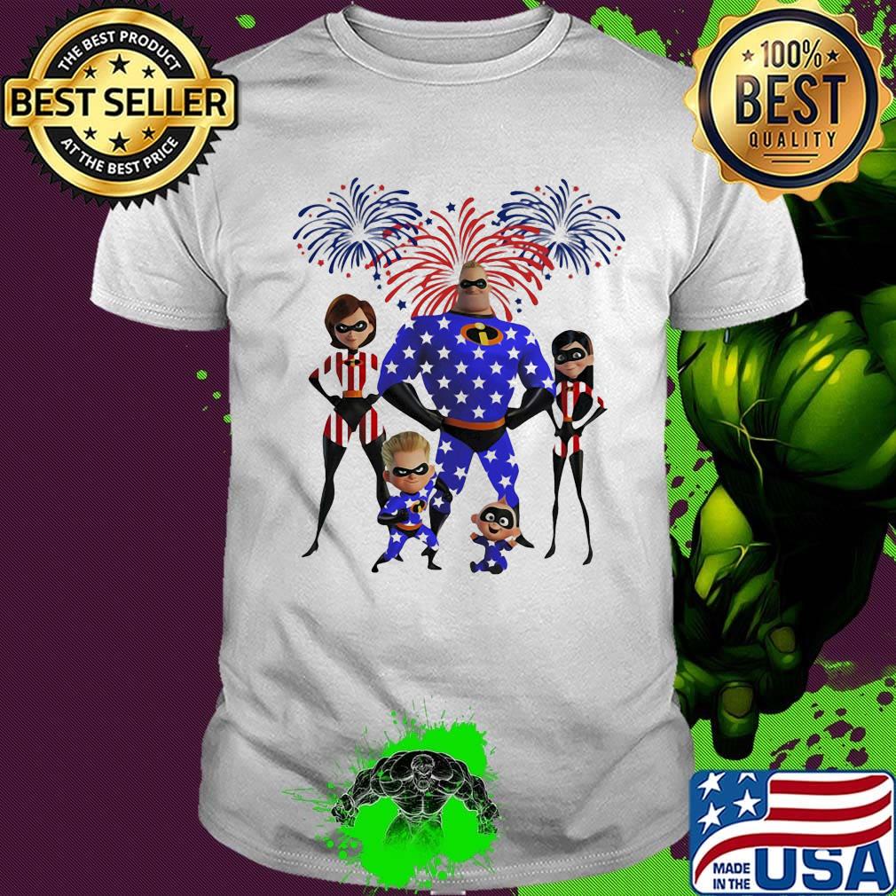 Disney mr. Incredible firework america 4th of july independence day shirt