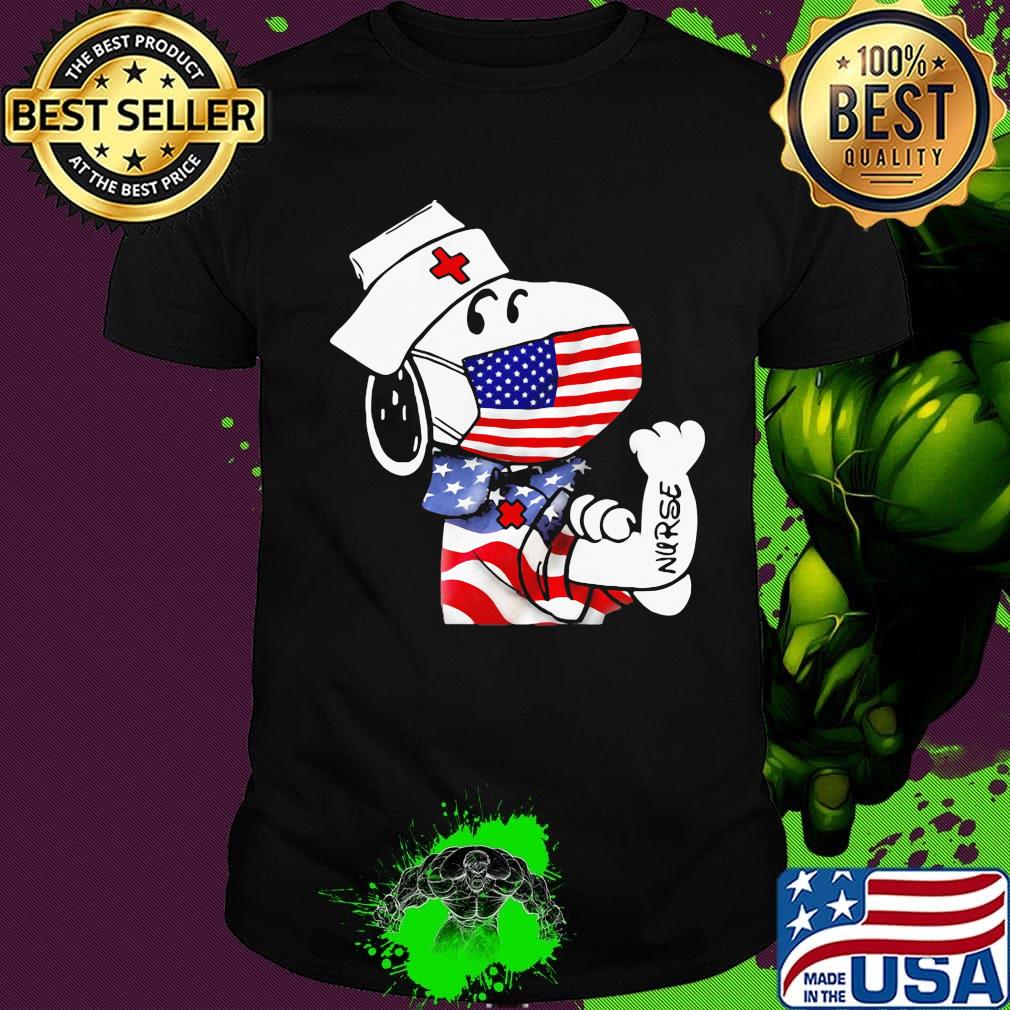Disney snoopy nurse american flag independence day shirt