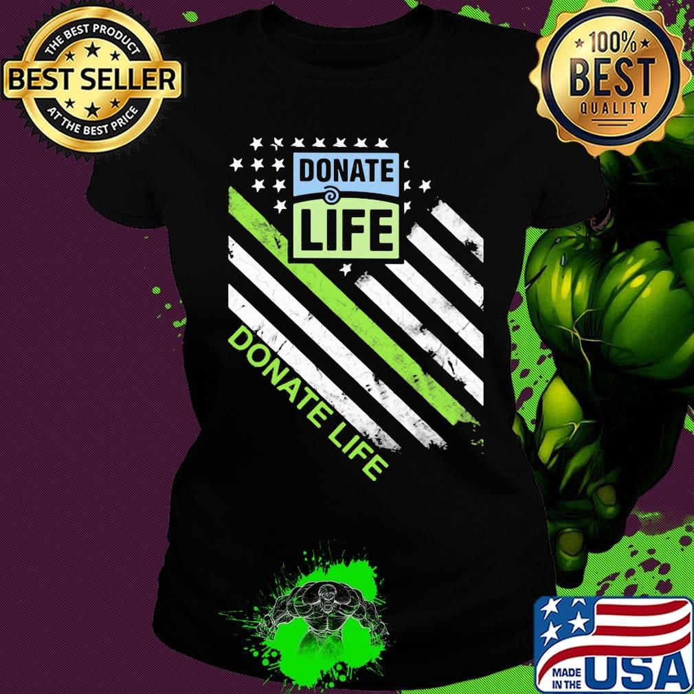 Donate life logo american flag independence day s Ladies tee Donate life logo american flag independence day s Ladies tee