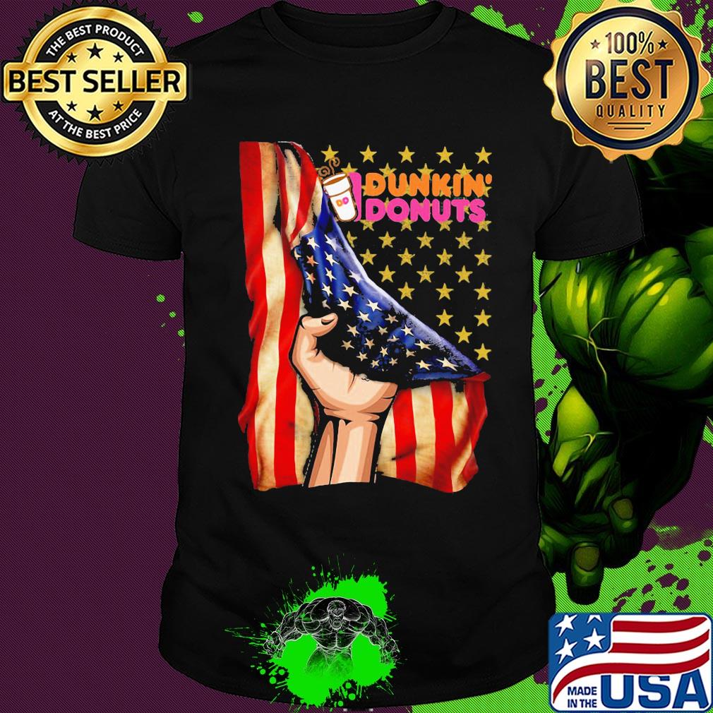 Dunkin donuts american flag independence day shirt