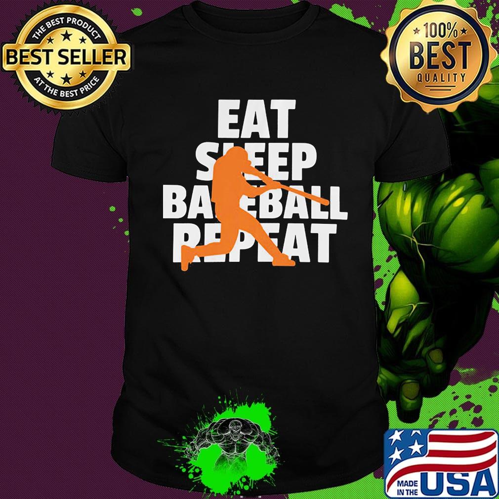 Eat sleep baseball repeat shirt
