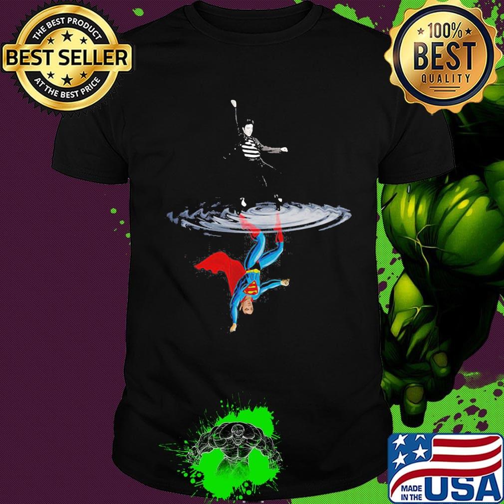 Elvis presley jailhouse rock water reflection superman shirt