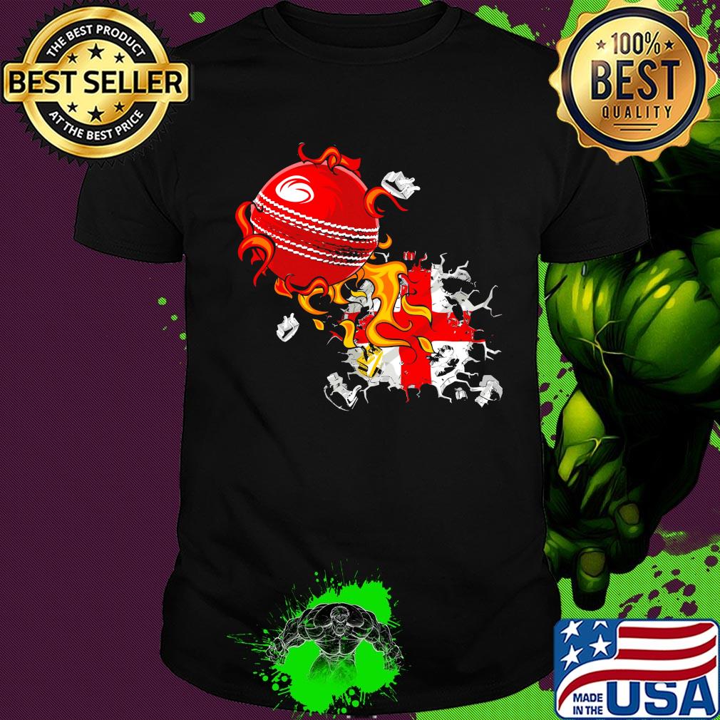 England cricket flag fire shirt
