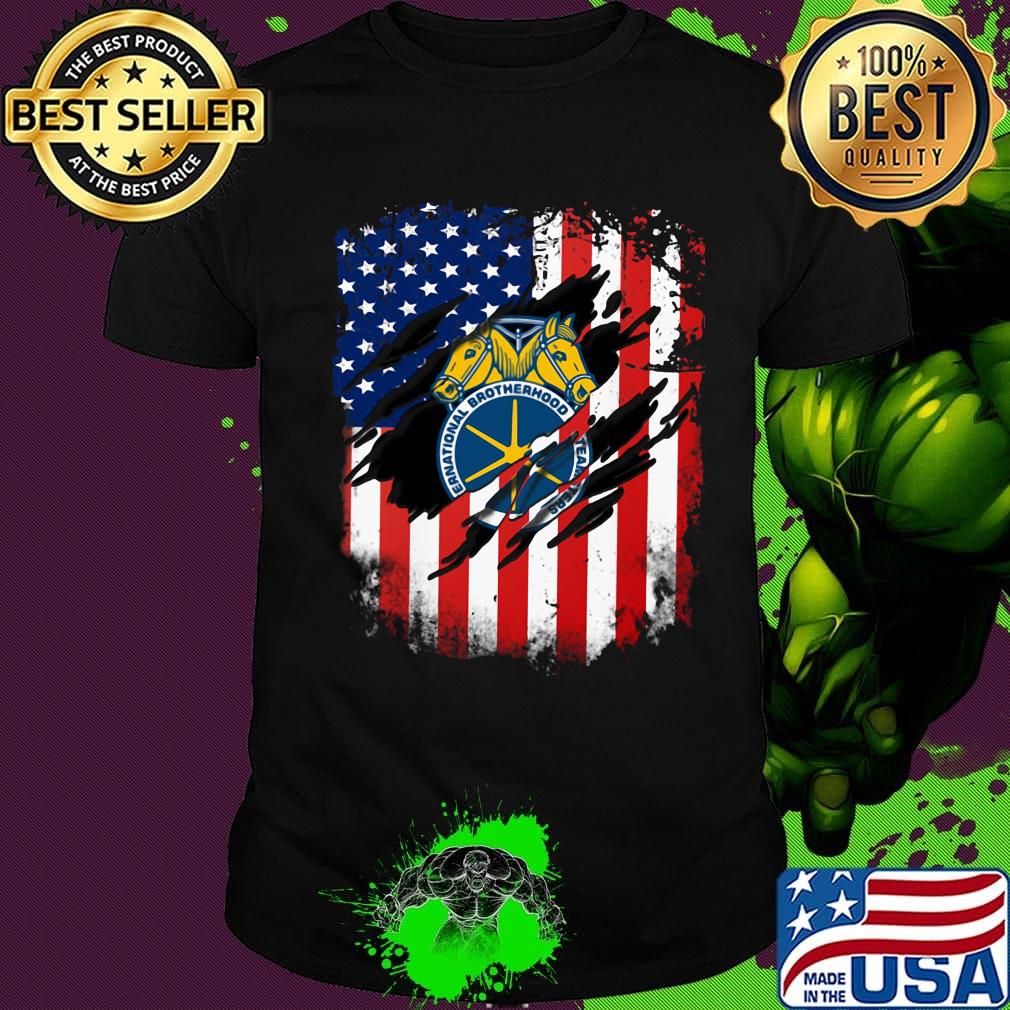 Ernational brotherhood American flag shirt