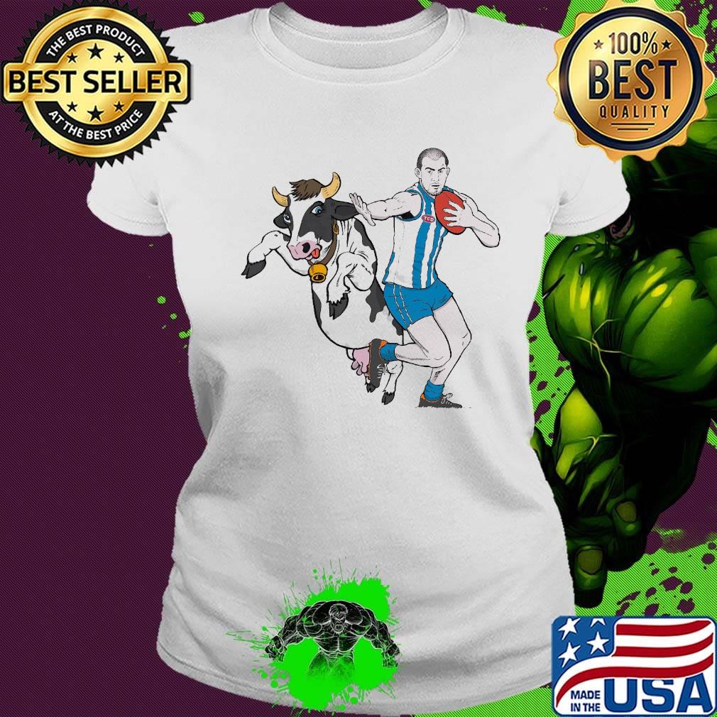 Farm hero cow and football player s Ladies tee Farm hero cow and football player s Ladies tee
