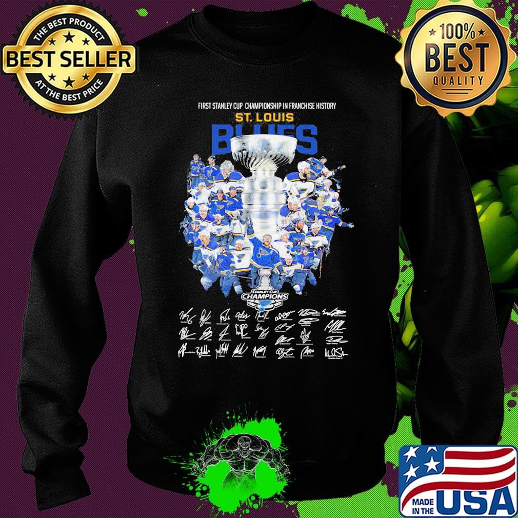First stanley cup championship in franchise history st. Louis blues signatures s Sweater First stanley cup championship in franchise history st. Louis blues signatures s Sweater