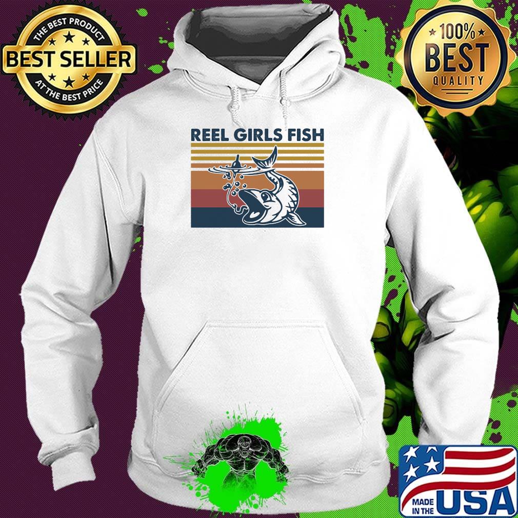 Fishing reel girls fish vintage retro s Hoodie Fishing reel girls fish vintage retro s Hoodie