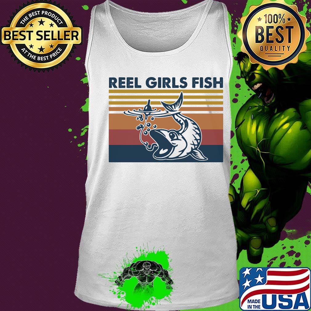 Fishing reel girls fish vintage retro s Tank top Fishing reel girls fish vintage retro s Tank top