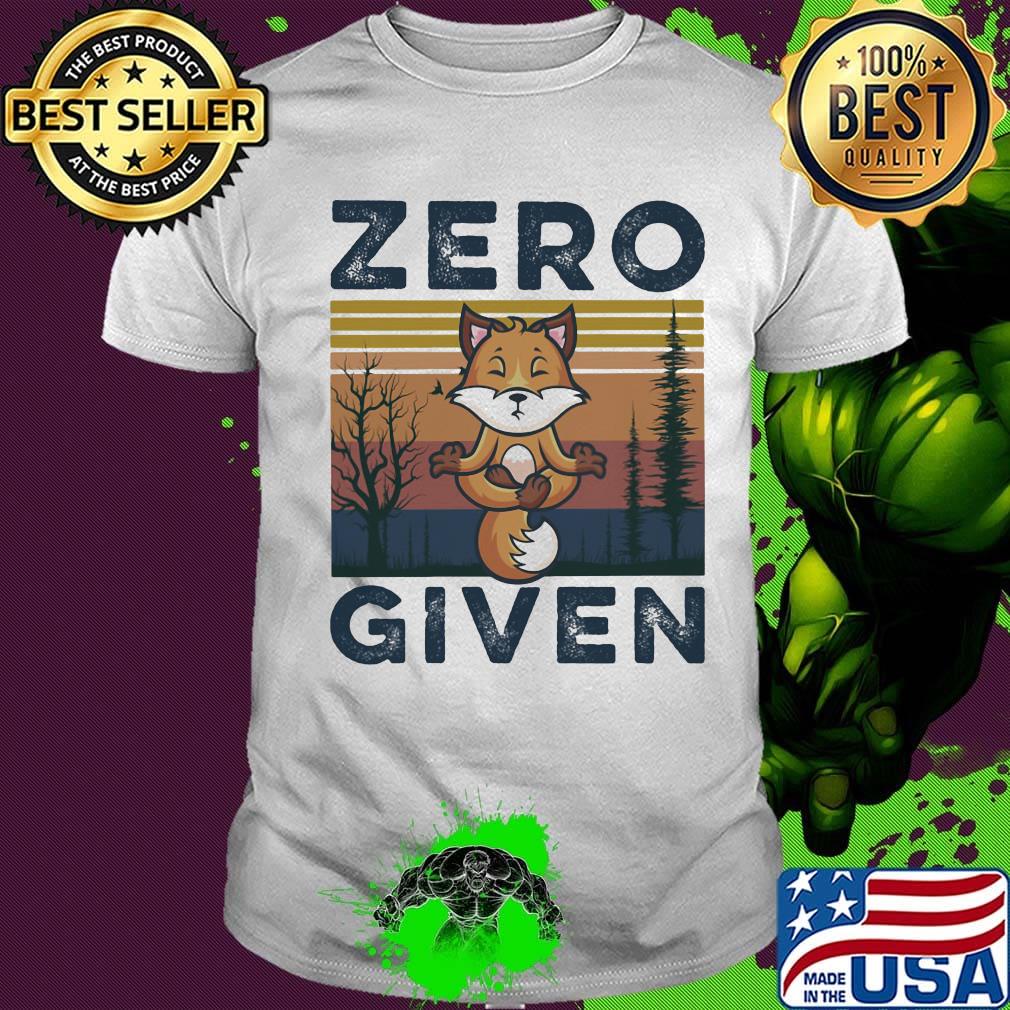 Fox yoga zero given vintage retro shirt