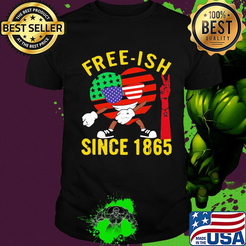 Free-ish since 1865 heart American flag veteran Independence day shirt