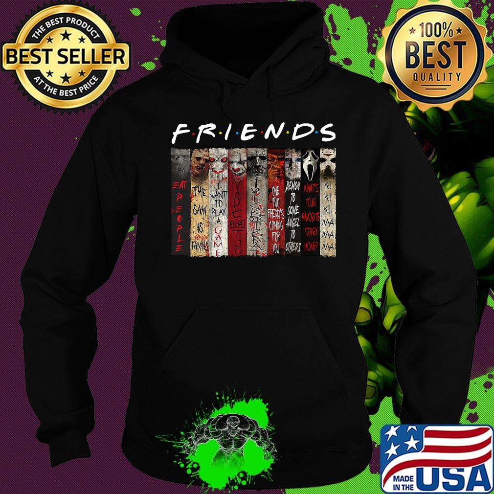 Friends halloween horror characters signatures s Hoodie Friends halloween horror characters signatures s Hoodie