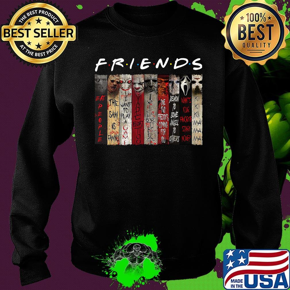 Friends halloween horror characters signatures s Sweater Friends halloween horror characters signatures s Sweater