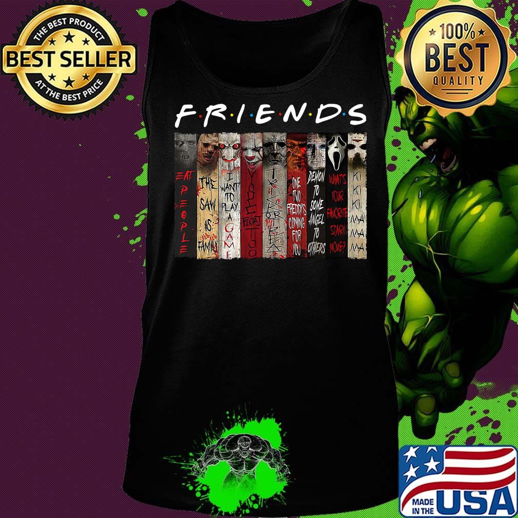 Friends halloween horror characters signatures s Tank top Friends halloween horror characters signatures s Tank top
