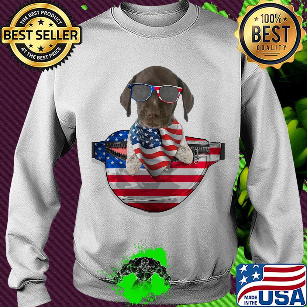 German shorthaired pointer waist pack flag american flag independence day s Sweater German shorthaired pointer waist pack flag american flag independence day s Sweater