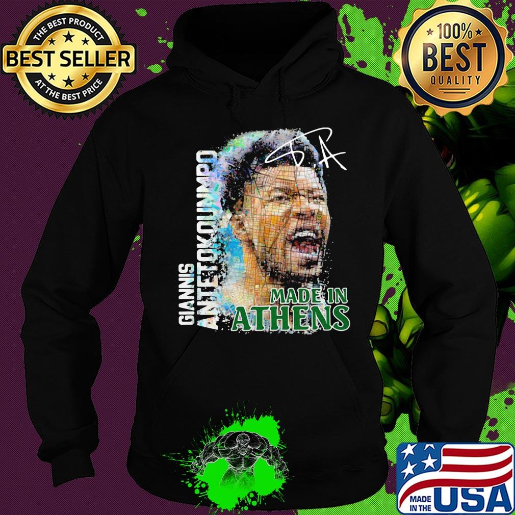 Giannis antetokounmpo made on athens signature s Hoodie Giannis antetokounmpo made on athens signature s Hoodie