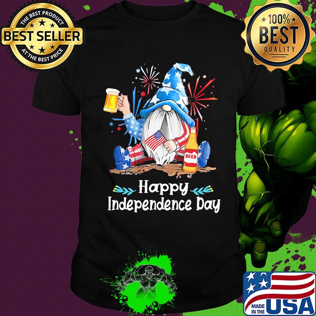 Gnomes drinking beer firework happy independence day shirt