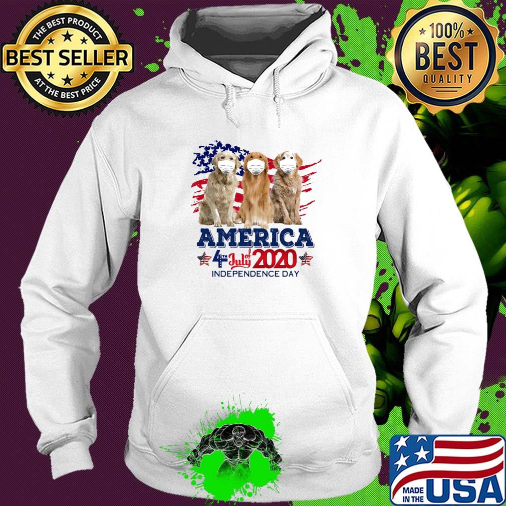 Golden retriever mask america 4 july of 2020 independence day s Hoodie Golden retriever mask america 4 july of 2020 independence day s Hoodie