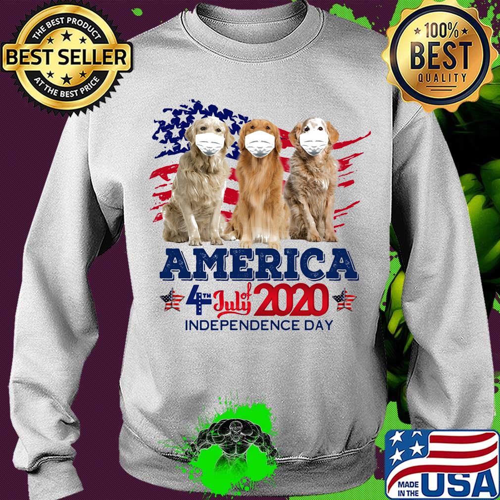 Golden retriever mask america 4 july of 2020 independence day s Sweater Golden retriever mask america 4 july of 2020 independence day s Sweater