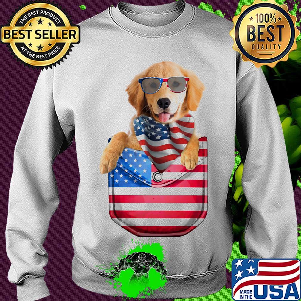 Golden retriever waist pack american flag independence day s Sweater Golden retriever waist pack american flag independence day s Sweater