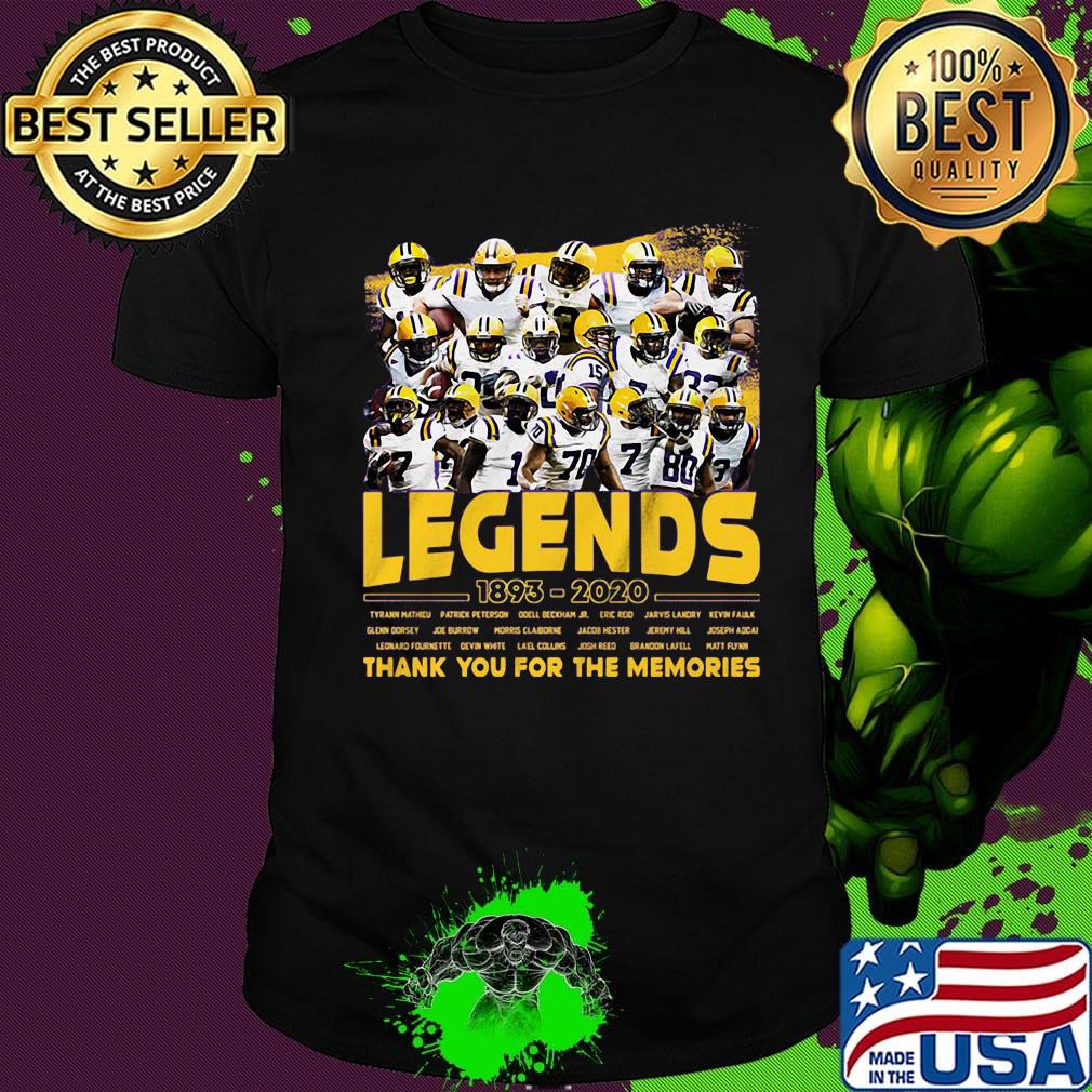 Green bay packers legends 1893 2020 thank you for the memories shirt
