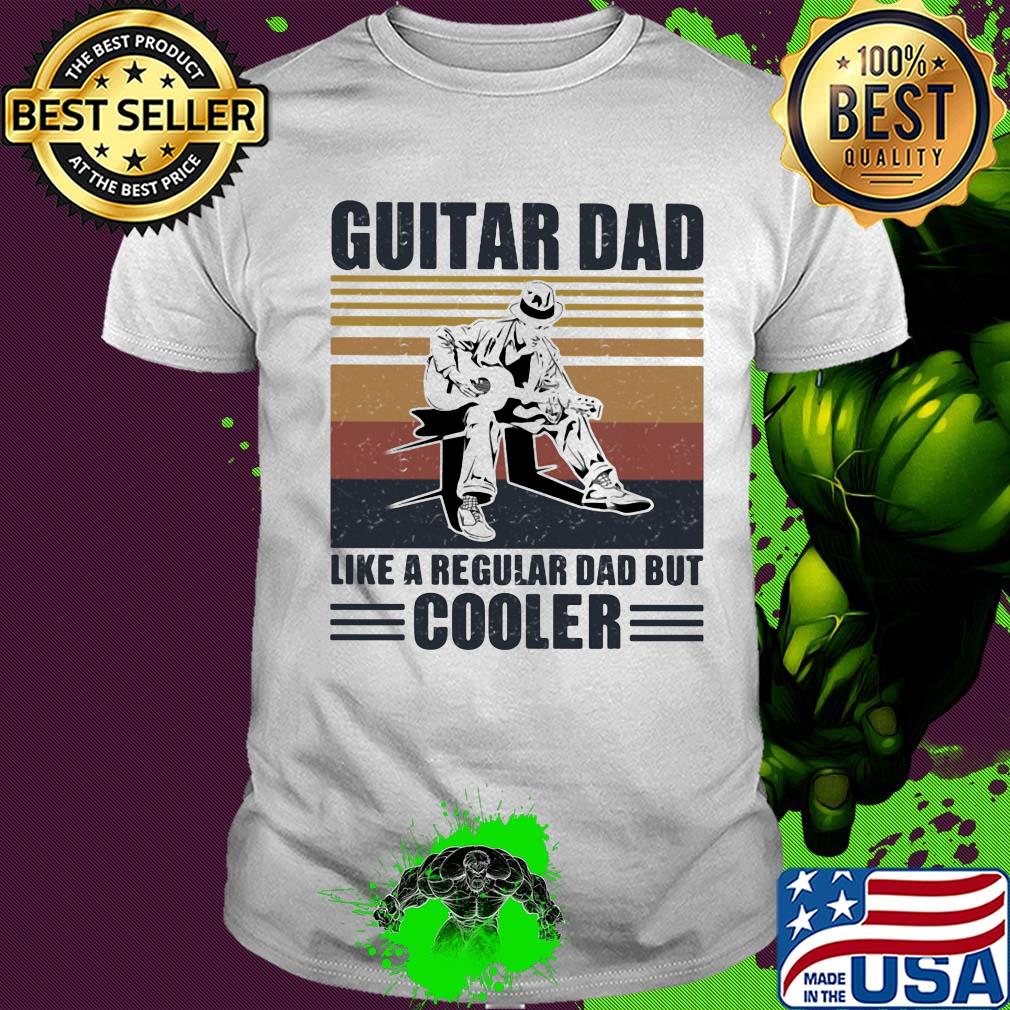 Guitar dad like a regular dad but cooler vintage retro shirt