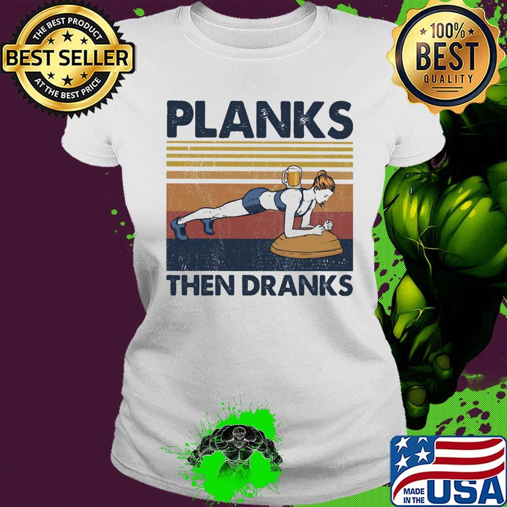 Gymnastics planks then dranks vintage retro s Ladies tee Gymnastics planks then dranks vintage retro s Ladies tee