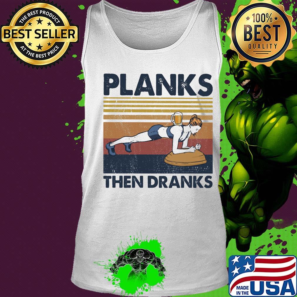 Gymnastics planks then dranks vintage retro s Tank top Gymnastics planks then dranks vintage retro s Tank top