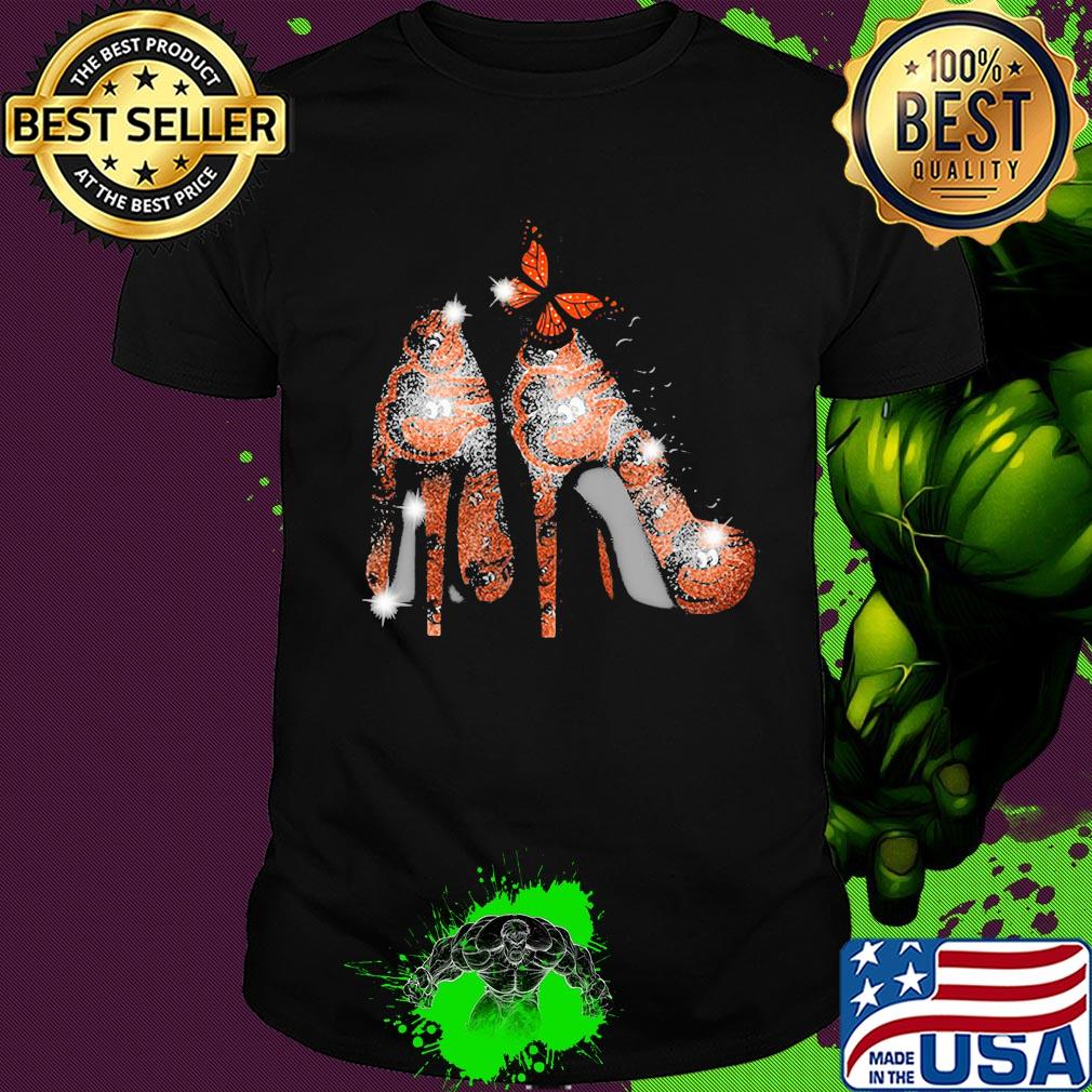 High heels butterfly baltimore orioles diamond shirt
