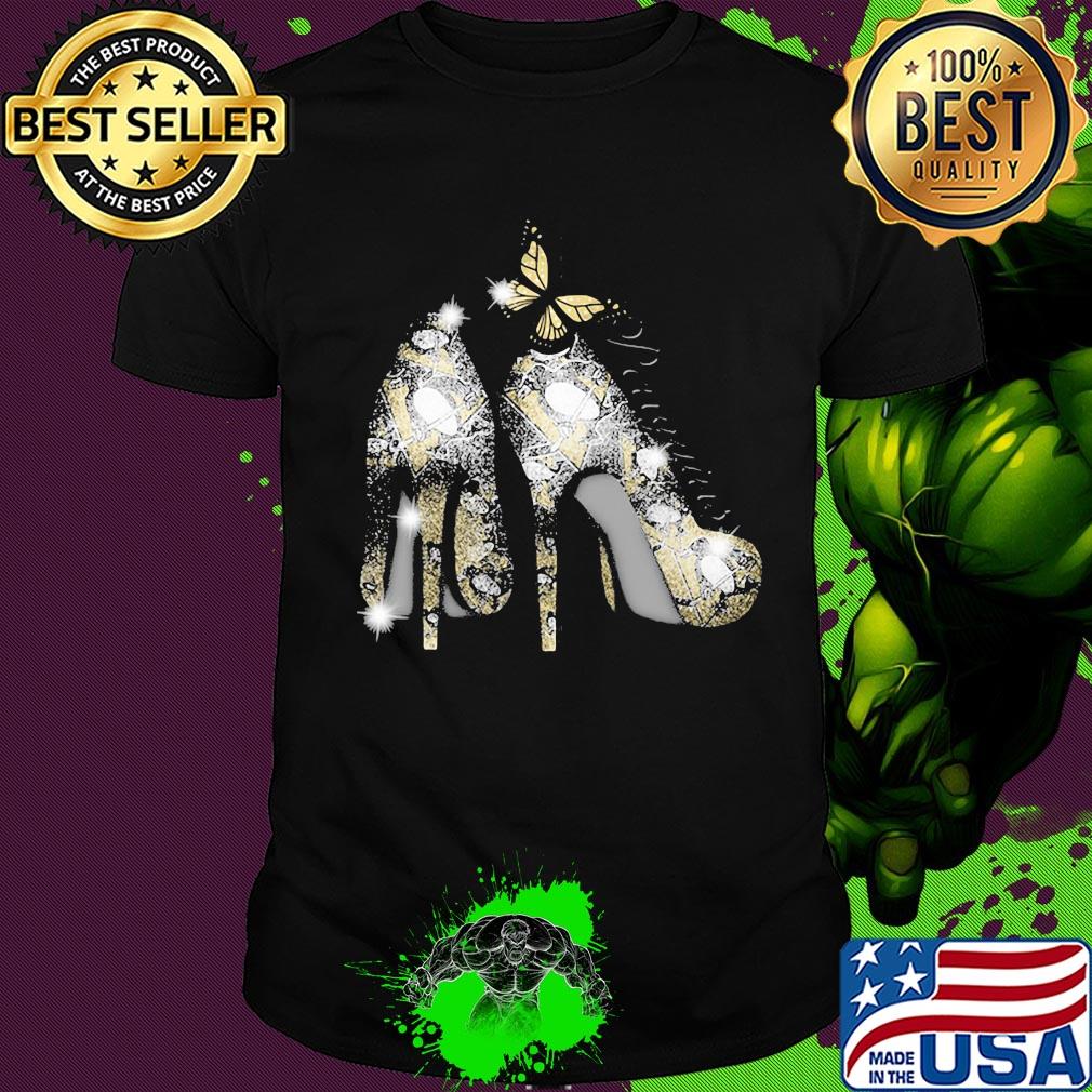 High heels butterfly pittsburgh penguins diamond shirt