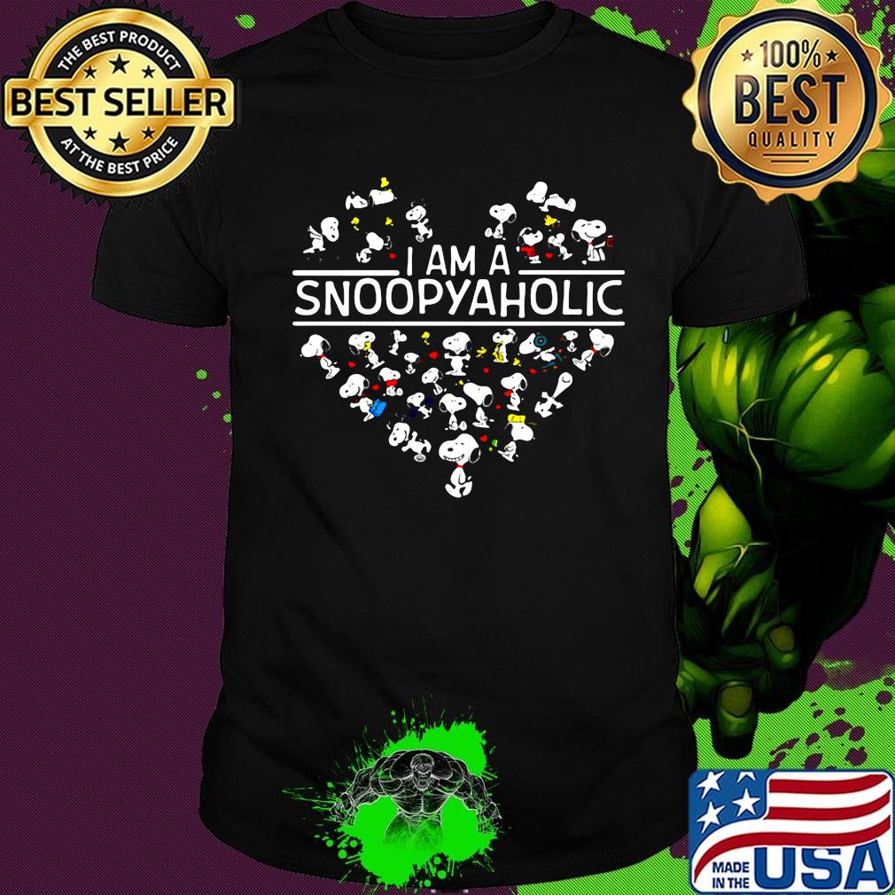I am a snoopy aholic heart shirt