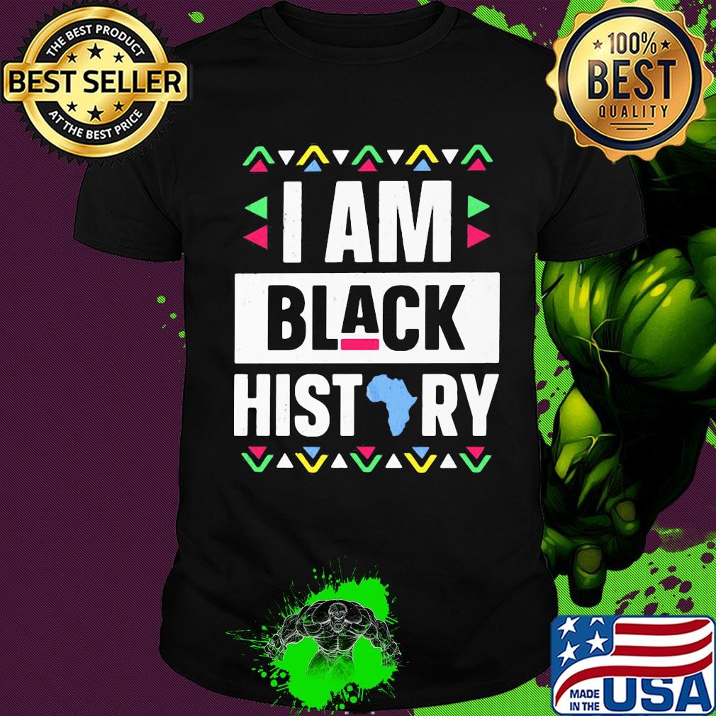 I am black history map shirt