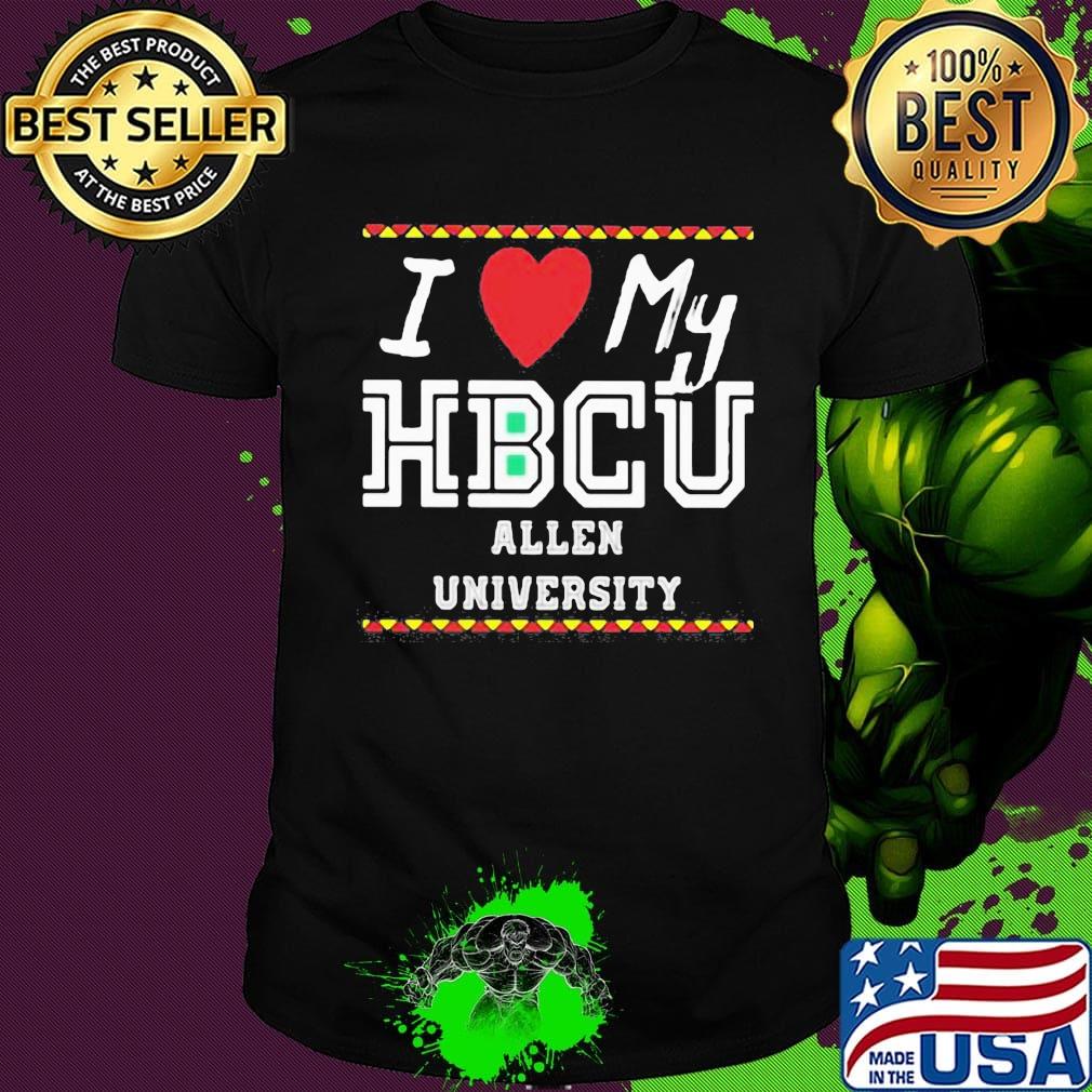 I love my hbcu allen university heart line shirt