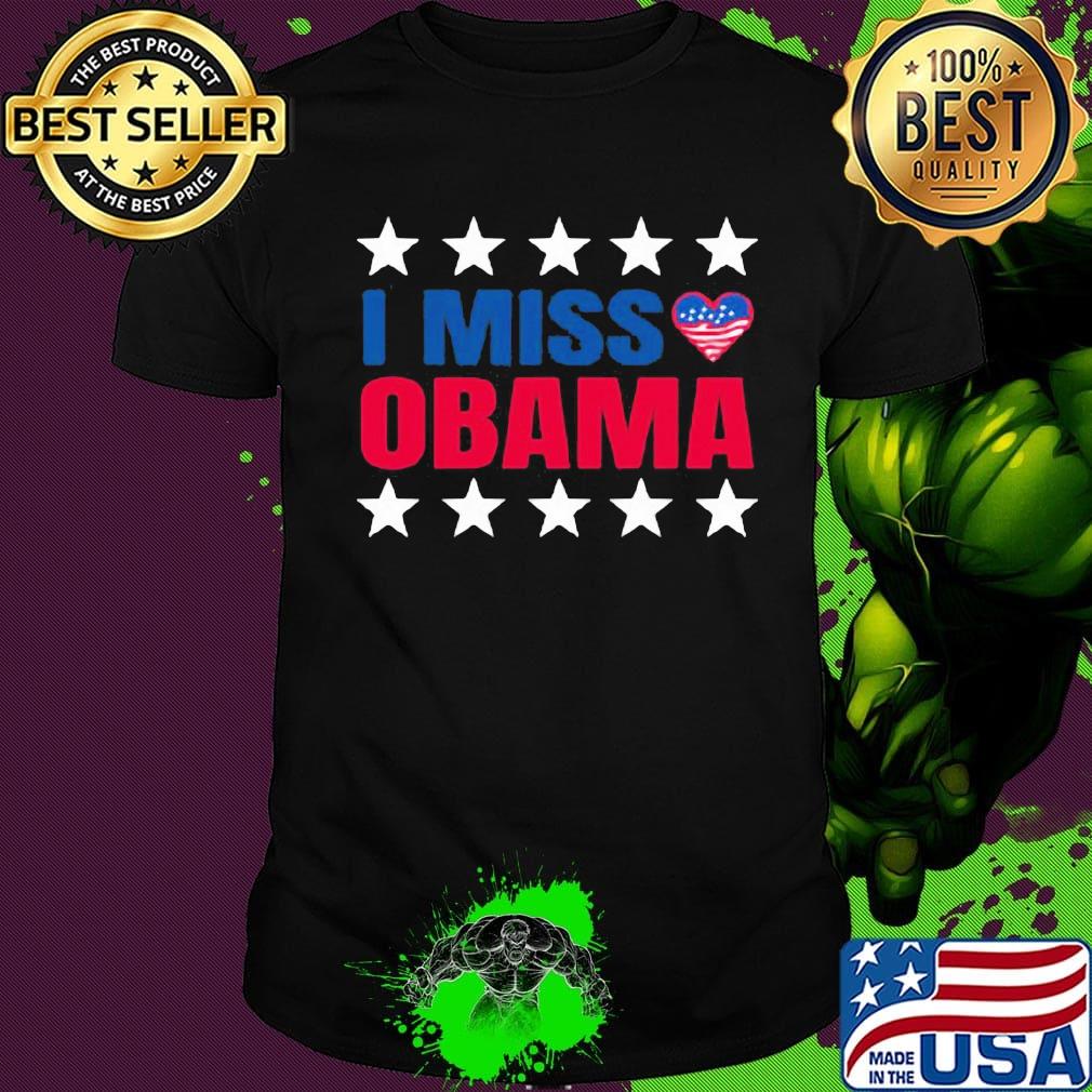 I miss obama american flag independence day heart stars shirt