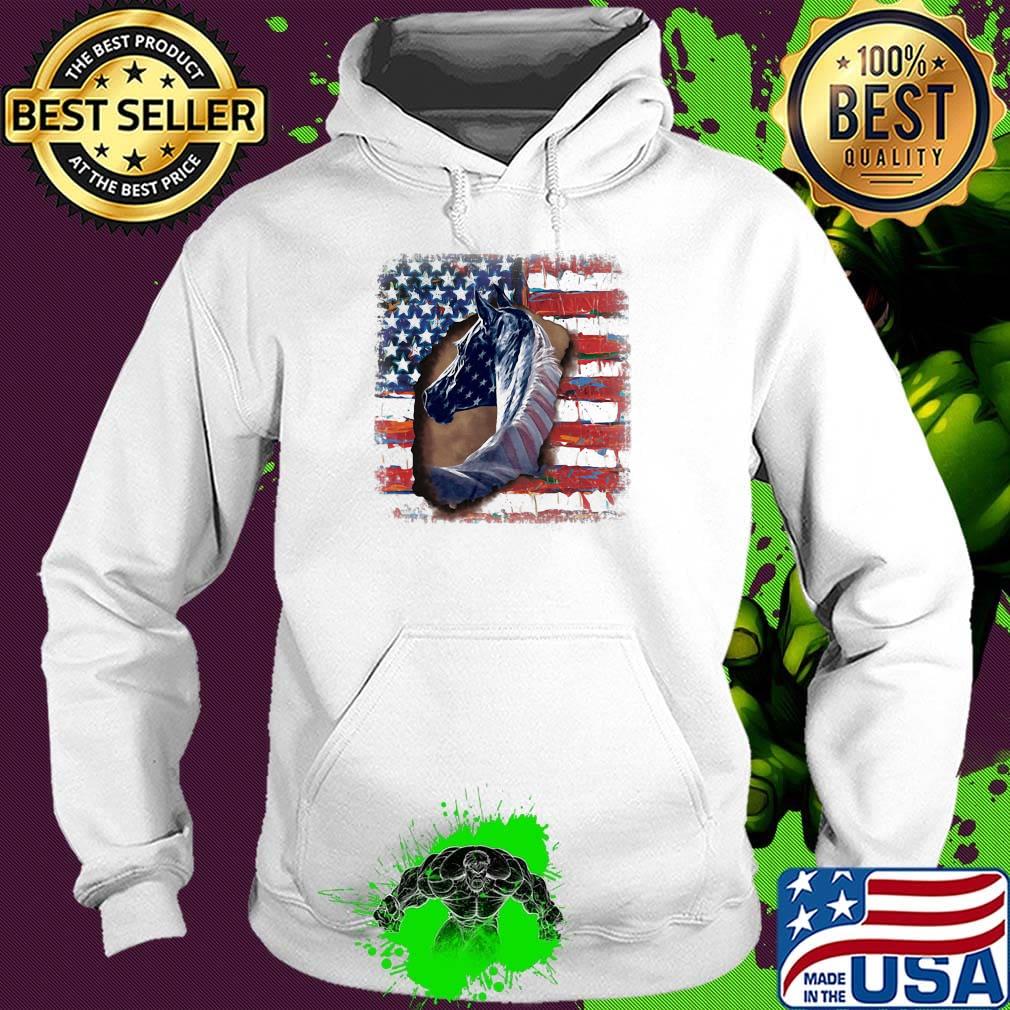 In horse cool American flag s Hoodie In horse cool American flag s Hoodie