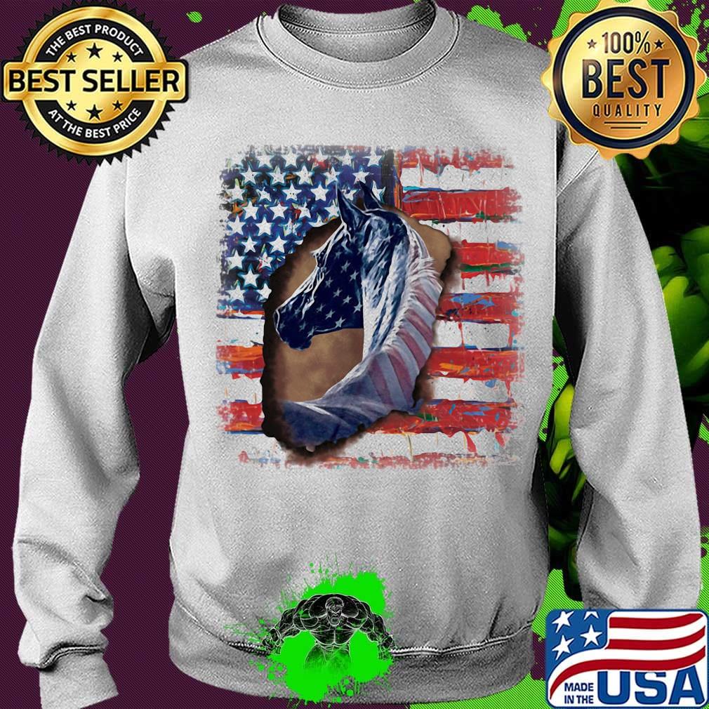 In horse cool American flag s Sweater In horse cool American flag s Sweater